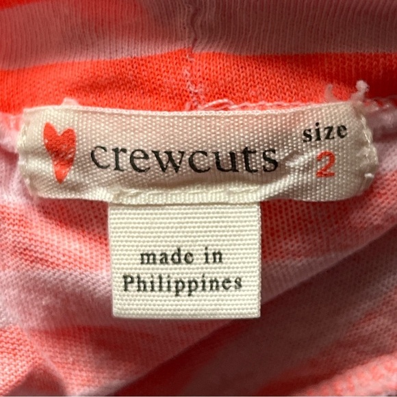 Crewcuts J. Crew Kids Orange White Striped Light Knit Turtleneck Shirt Top  Sz 2 - Picture 3 of 10